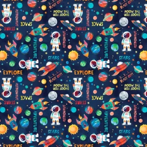 BLAST OFF! fabric by Silas M. Studio for Blank Quilting