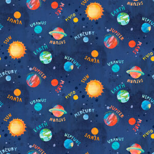 BLAST OFF! fabric by Silas M. Studio for Blank Quilting