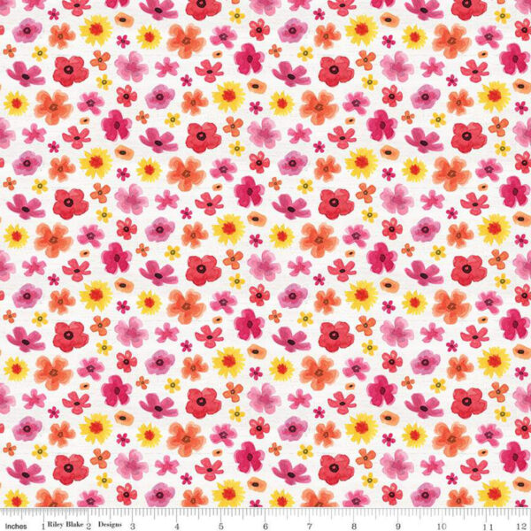 MONTHLY PLACEMATS fabric panel by Tara Reed for Riley Blake (flowers)