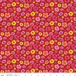 MONTHLY PLACEMATS fabric panel by Tara Reed for Riley Blake (flowers)