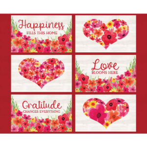 MONTHLY PLACEMATS fabric panel (February) by Tara Reed for Riley Blake