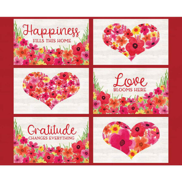 MONTHLY PLACEMATS fabric panel (February) by Tara Reed for Riley Blake
