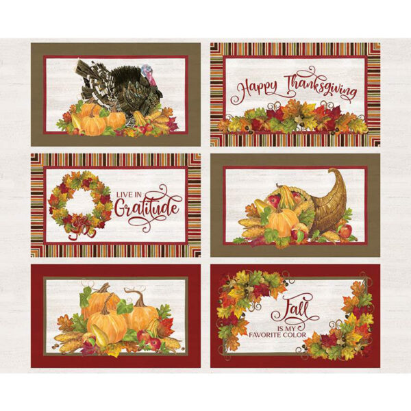 MONTHLY PLACEMATS fabric panel (November) by Tara Reed for Riley Blake