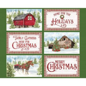 MONTHLY PLACEMATS fabric panel (December) by Tara Reed for Riley Blake