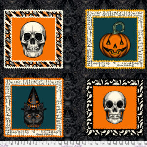 STORYBOOK HALLOWEEN fabric panel by Rachel Hauer for Free Spirit Fabrics