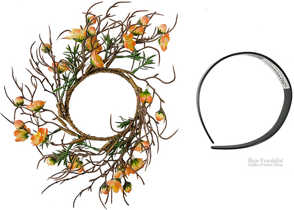 DIY Renaissance Faire bird nest headband supplies