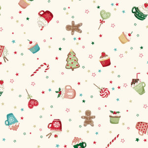 COSY CHRISTMAS fabric by Makower UK