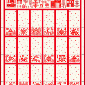 SCANDI CHRISTMAS fabric panel (advent calendar) by Makower UK