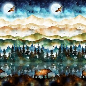 STARRY NIGHTS fabric by Hoffman Fabrics