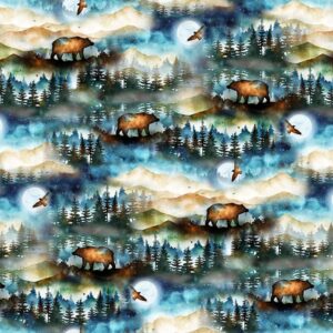 STARRY NIGHTS fabric by Hoffman Fabrics