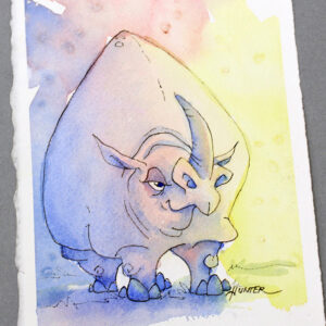 Watercolor Painting Class - Rhino