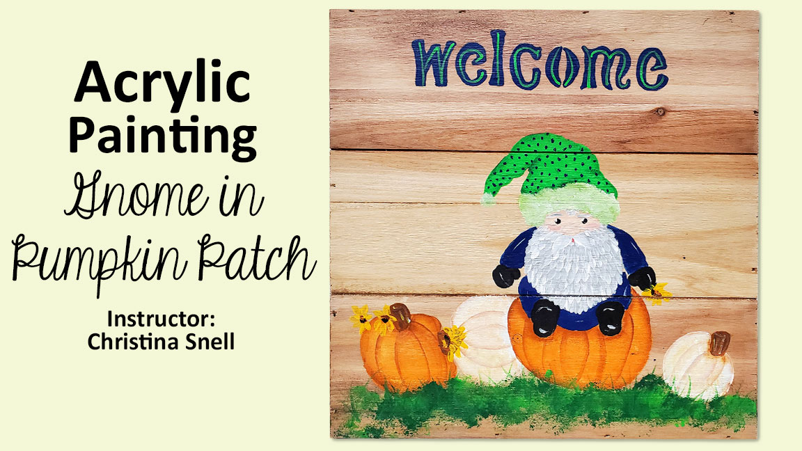 Acrylic Painting Class - Gnome & Pumpkins