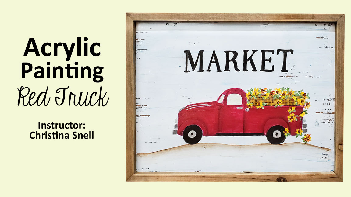 Acrylic Painting Class - Red Truck