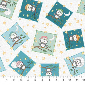 NIGHT OWL flannel by Patrick Lose for Northcott Fabrics