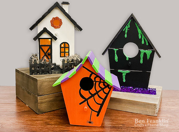 DIY Halloween Haunted Birdhouses