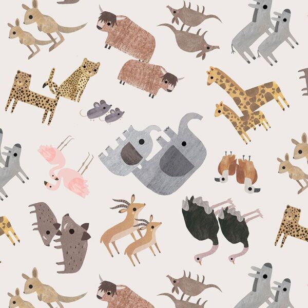 NOAH'S ARK fabric by Paint Love Studio for Dear Stella Design