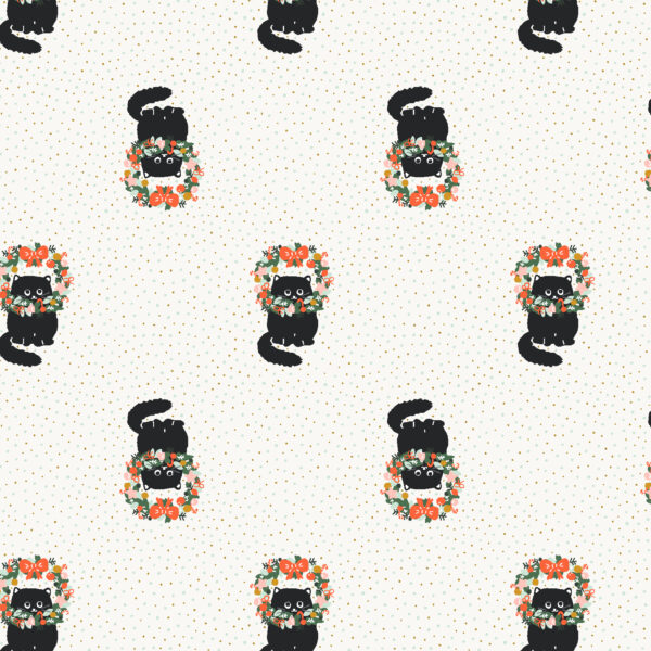 TWAS THE NIGHT BEFORE CATMAS fabric by Jessica Zhao for Cotton + Steel for RJR Fabrics