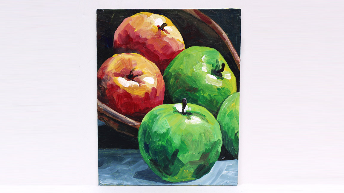 Acrylic Painting Class - Apples