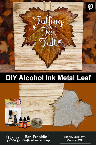 DIY Alcohol Ink Metal Leaf - PIN