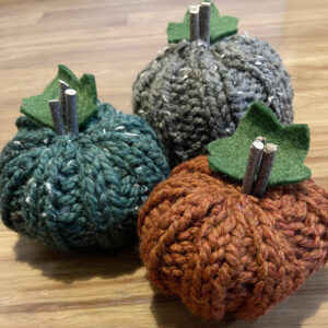 Chunky Knitted Pumpkins - class