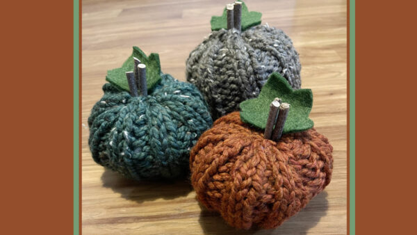 Chunky Knitted Pumpkins - class
