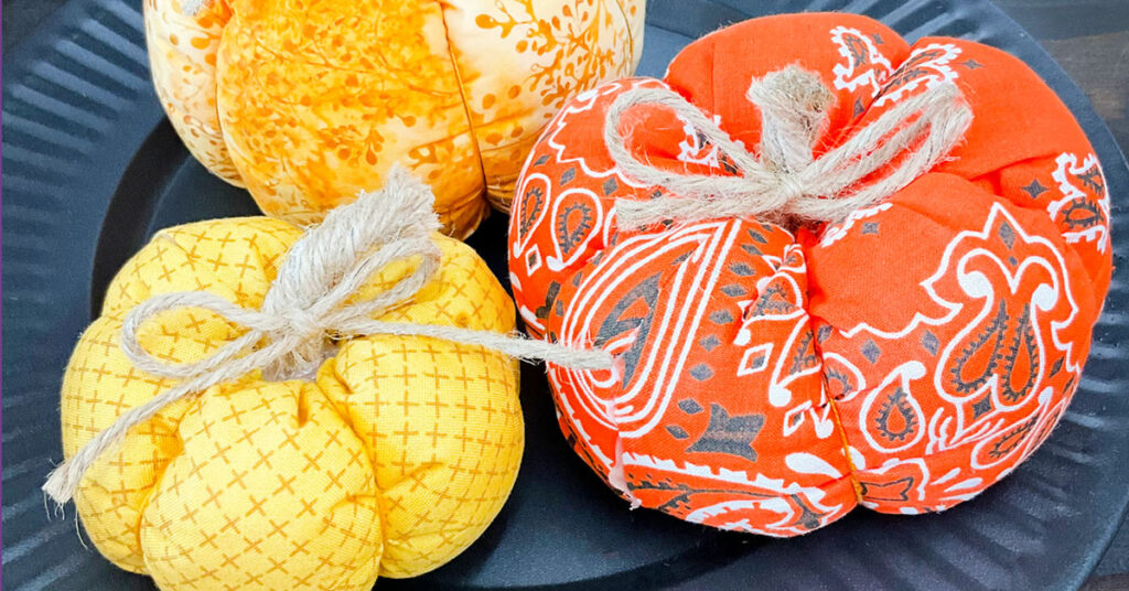 DIY Fabric Pumpkins - follow these easy step-by-step instructions.