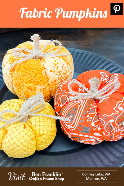 DIY Fabric Pumpkins - PIN