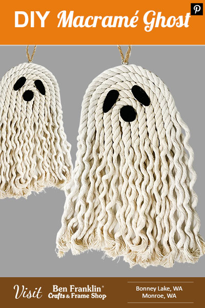 DIY Macramé Ghost - PIN it