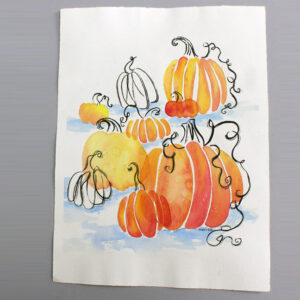 Watercolor Painting Class - Pumpkin Patch