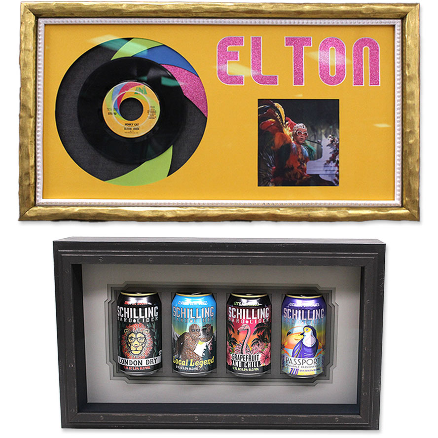 Framed Elton John Vinyl Record - by Ben Franklin Crafts and Frame Shop
