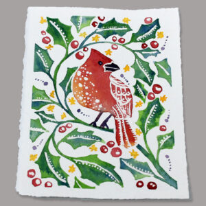 Watercolor Painting, Cardinal (class)