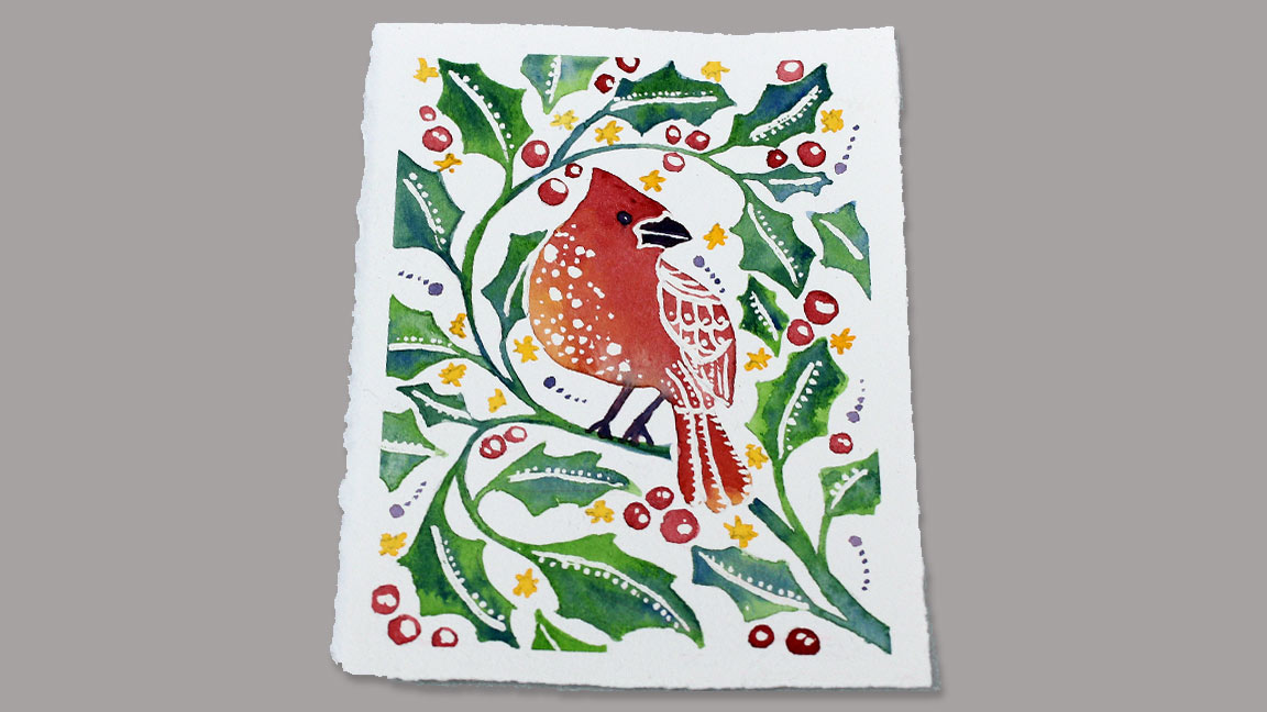 Watercolor Painting, Cardinal (class)