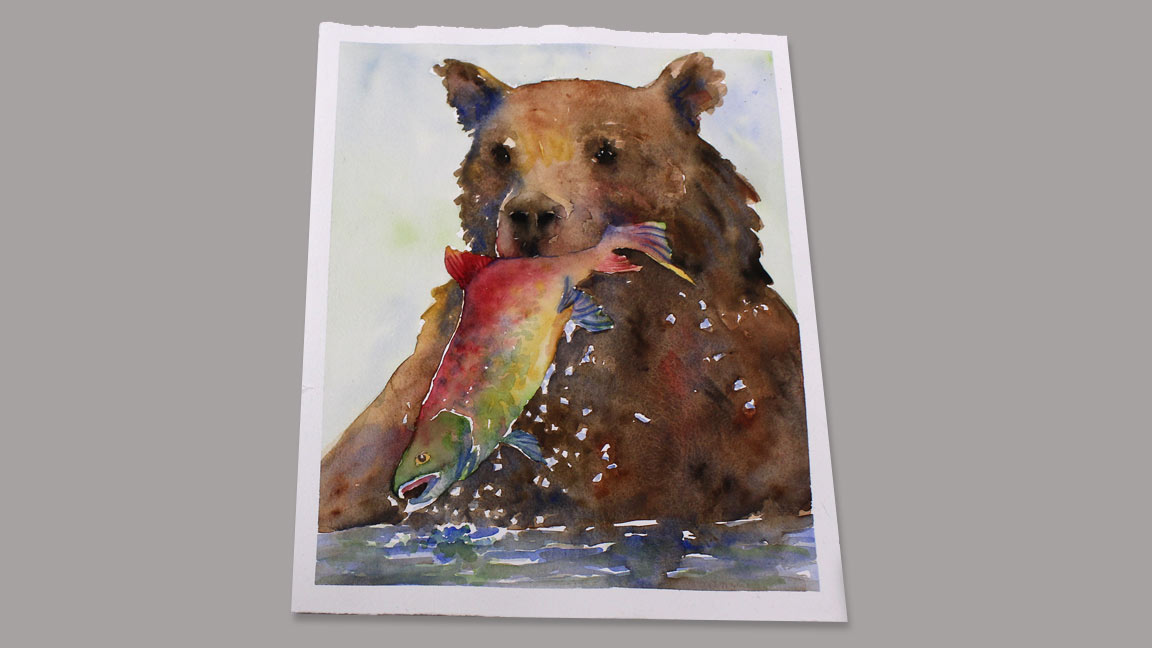 Watercolor Painting, Grizzly (class)