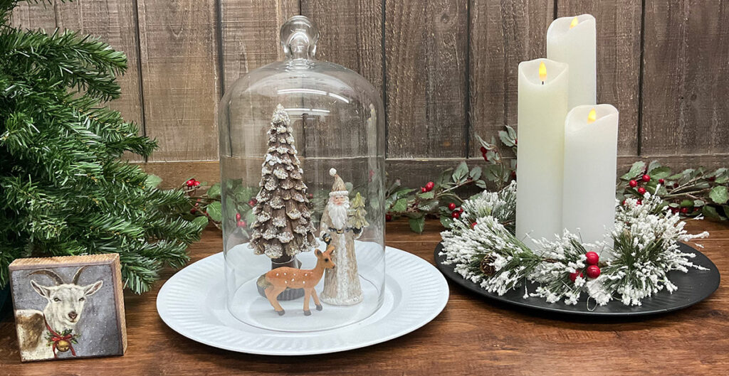 Candle display for Christmas table