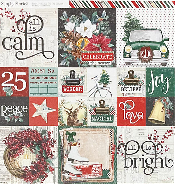 Simple Vintage Tis the Season paper by Simple Stories