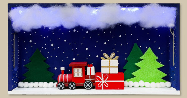 DIY Christmas Train Diorama