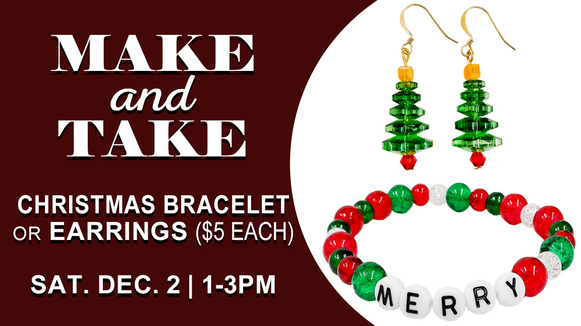 Make and Take Christmas Tree Earrings or Bracelet