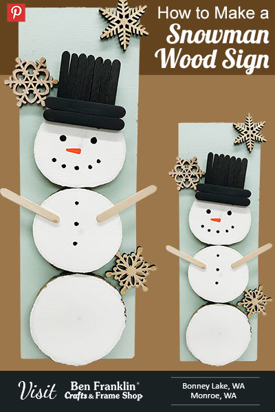 How to make a Snowman Wood Sign PIN