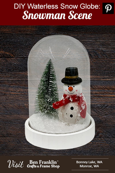 DIY Waterless Snow Globe: Snowman Scene