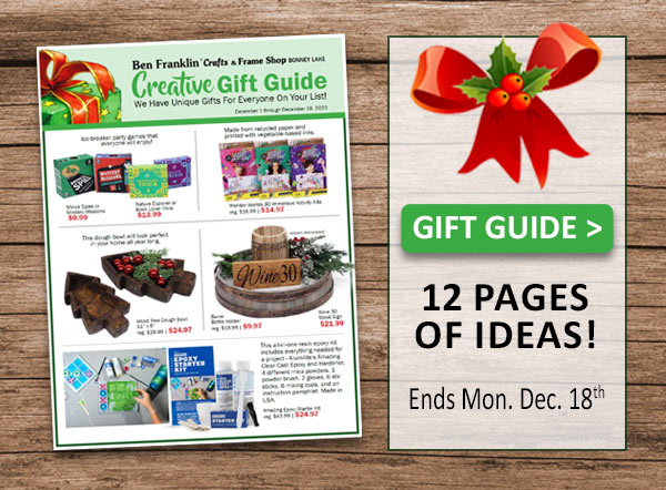 Gift Guide 2023 - Ben Franklin Crafts and Frame Shop, Bonney Lake store