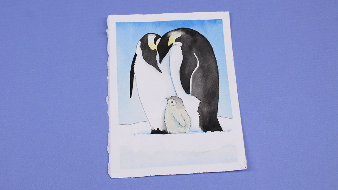 Watercolor Painting Class: Penguins