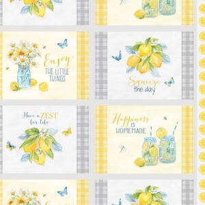 ZEST LIFE fabric panel designed by Cynthia Coulter for Wilmington Prints