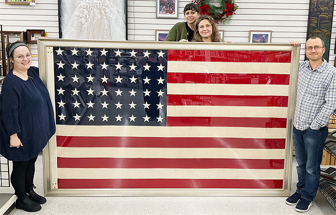Custom Framed US Flag