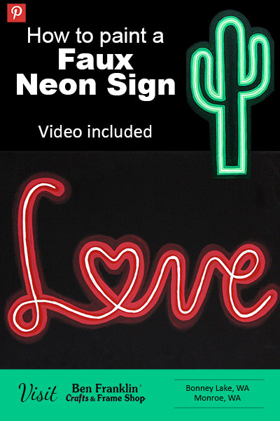 How to Paint a Faux Neon Sign