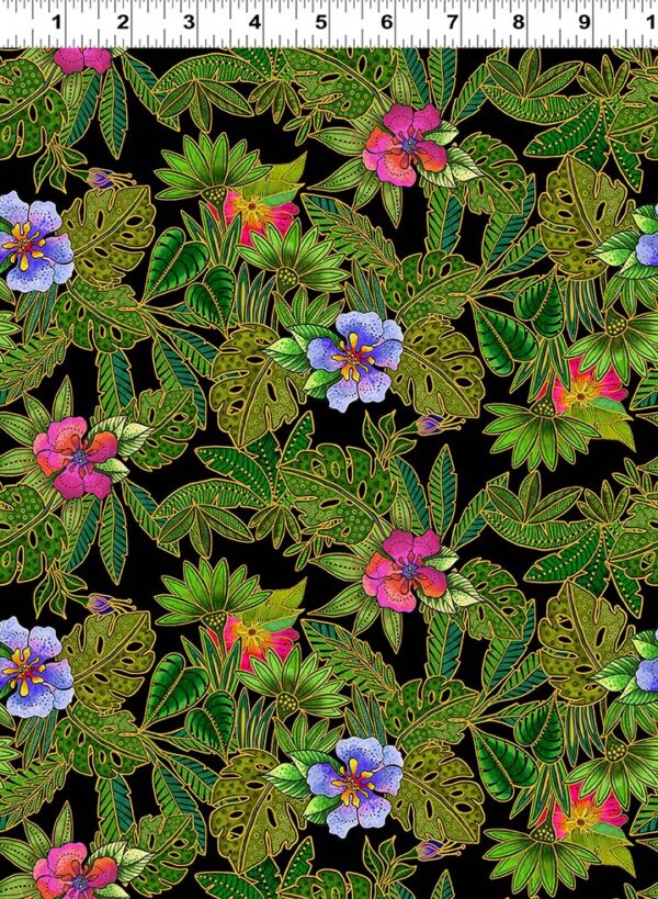 EARTH SONG fabric designed by Laurel Burch for Clothworks