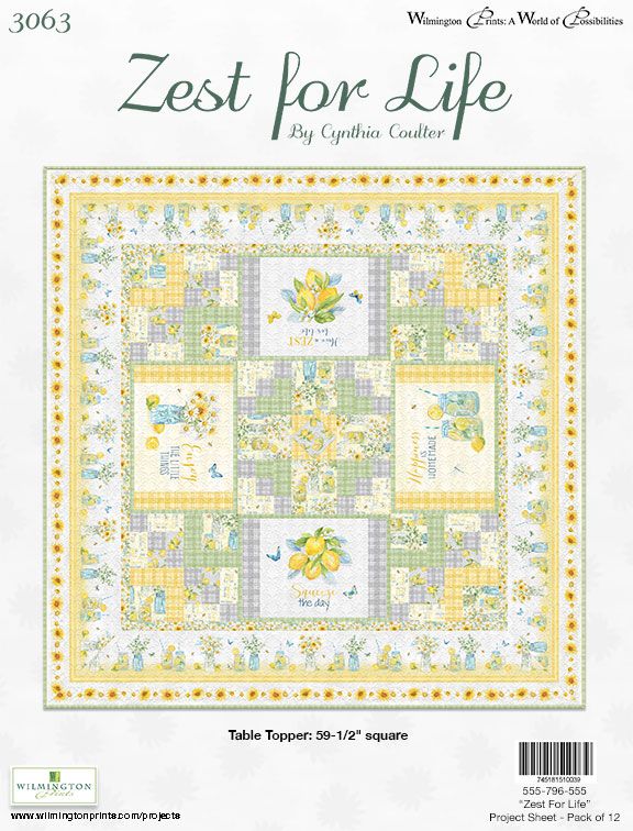 ZEST for LIFE quilt kit using fabric from the collection ZEST LIFE by Wilmington