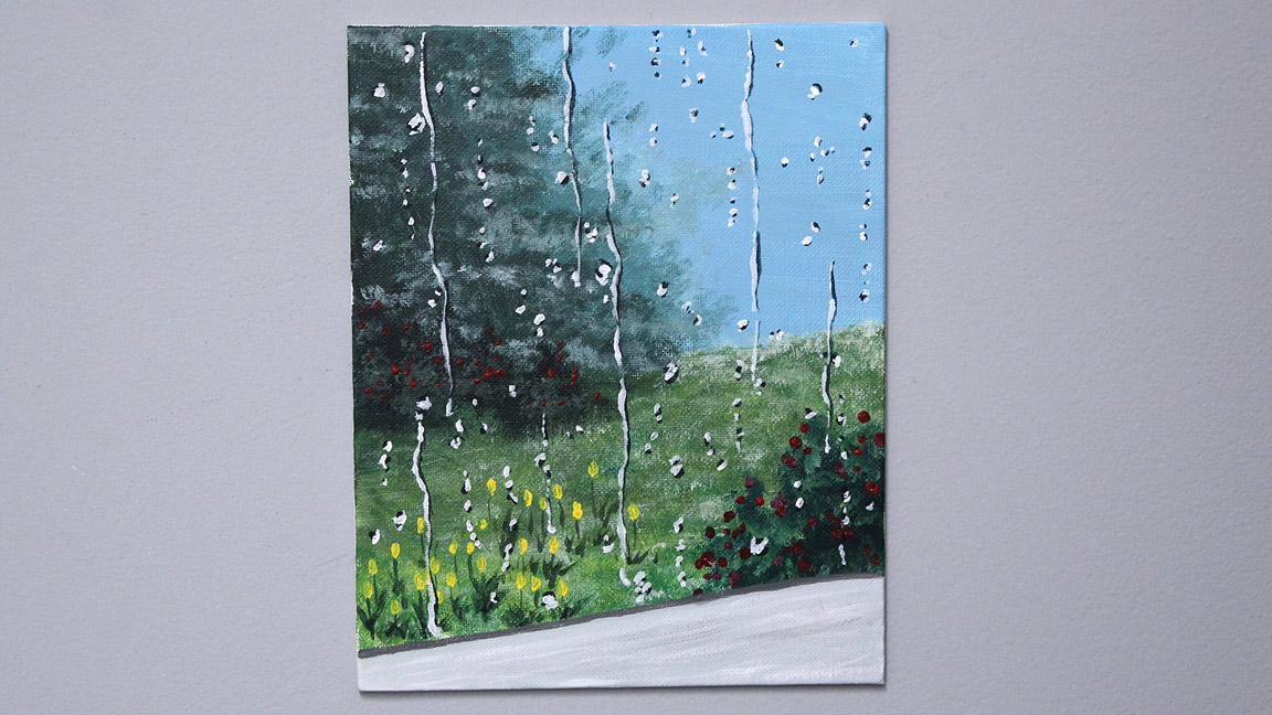 Rainy Day Painting / Acrylic Painting for Beginners 