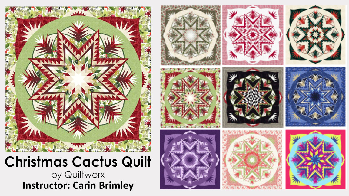 Class: Christmas Cactus Quilt by Quiltworx