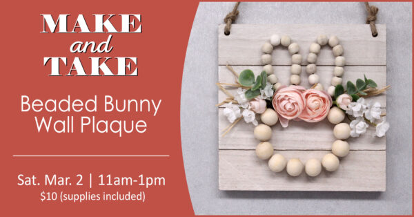 Make & Take Beaded Bunny Plaque