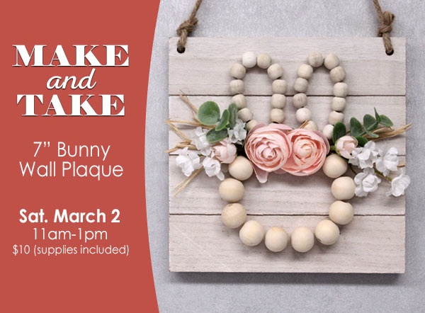 Bunny Plaque Make & Take: Bonney Lake store